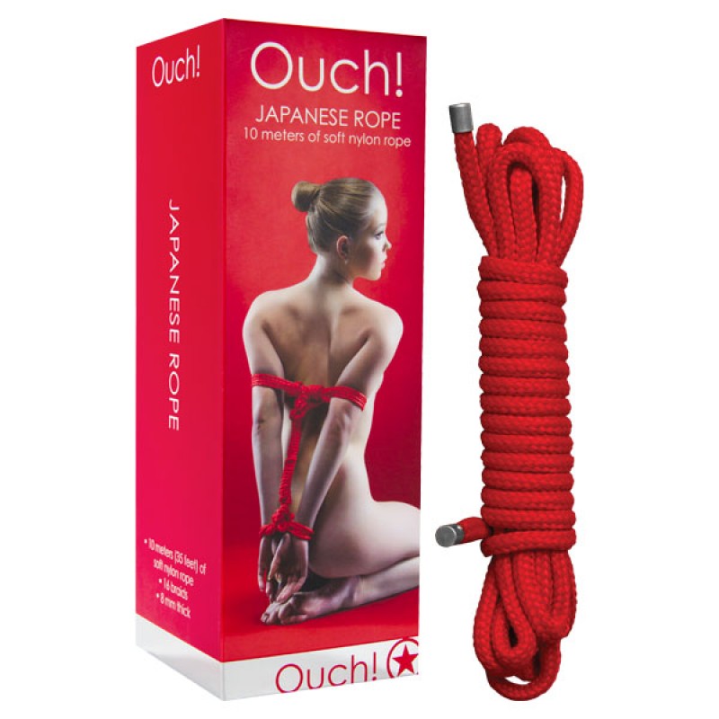 Ouch! Japanese Soft Nylon Rope 10 Metres - Red